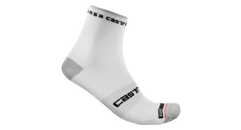 Par de calcetines castelli rosso corsa pro 9 blanco 40-43