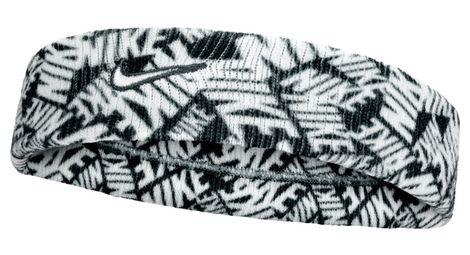 Bandeau éponge nike swoosh classic printed noir/blanc