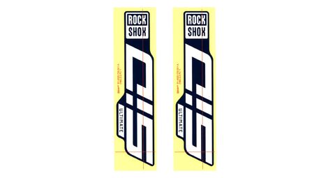 Kit stickers pour fourche rockshox sid ultimate 29 blanc bleu