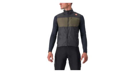 Winddichte ärmellose weste castelli unlimited puffy schwarz/braun s