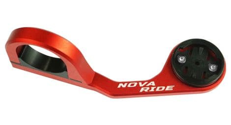 Support de compteur gps nova ride aluminium long pour garmin  wahoo  bryton et hammerhead rouge