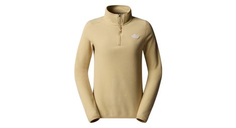 Damen the north face 100 glacier 1/4 zip fleecejacke beige