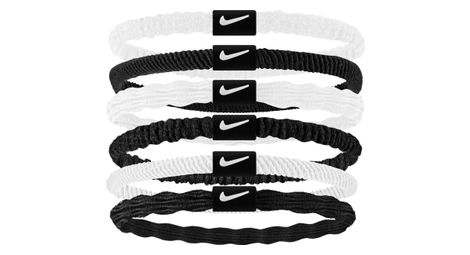 Nike Flex Haargummis (x6) Schwarz/Weiß