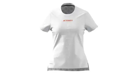 Camiseta de manga corta para mujer terrex agravicrunning blanco