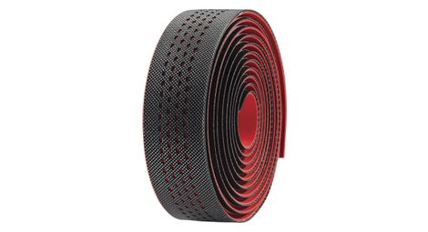 Jeu de guidoline velo pu diamond gel - super antidérapante - noire/rouge