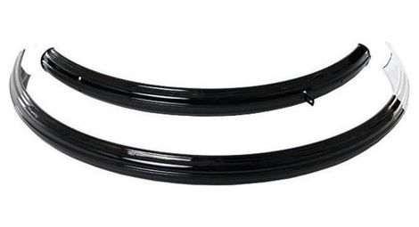 Jeu de garde-boue pour vélo hollandais en acier 28 pouces noir