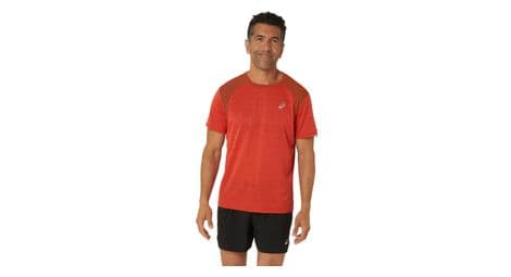 Maillot manches courtes asics road rouge homme