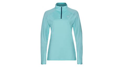 Pull thermique 1 2 zip odlo essential ceramiwarm bleu femme