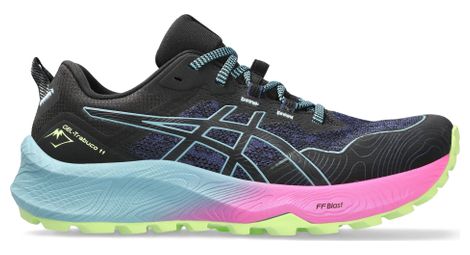 Chaussures trail asics gel-trabuco 11 noir bleu rose femme