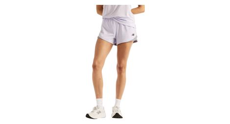 new balance run essential 3in shorts in violet for women