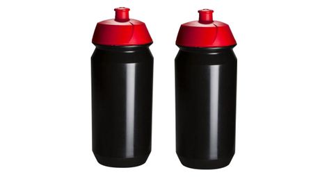 Gourde 2 x 500 ml Noir avec bouchon rouge