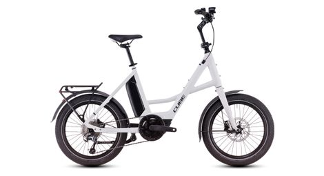 Cube compact hybrid 500 electric city bike shimano tiagra 10s 500 wh 20'' cotone bianco grigio 2025