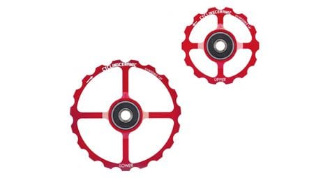 Cyclingceramic oversized 14/19 teeth replacement cogs red