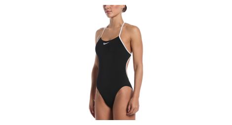 Nike Swim Hydrastrong Logo Graphic Adjustable T-Back-Badeanzug für Damen, schwarz