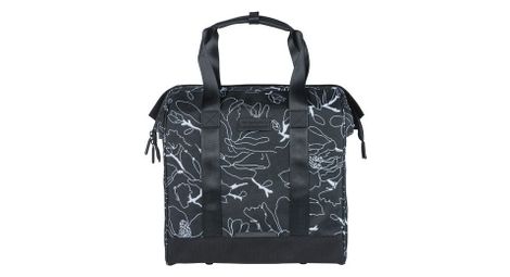 Sacoche de porte-bagage basil grand flower 23l noir