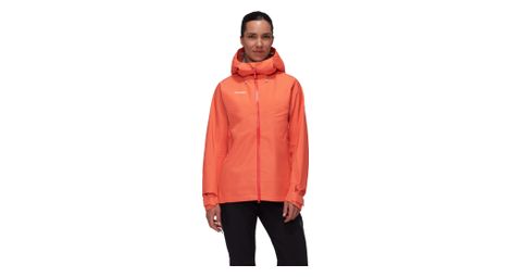 Chaqueta impermeable mammut crater iv con capucha naranja mujer