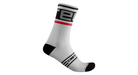 Paar castelli prologo 15 socken weiß / schwarz