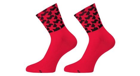 Chaussettes assos monogram evo rouge