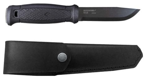 Couteau de survie mora garberg noir carbone avec étui en cuir-noir