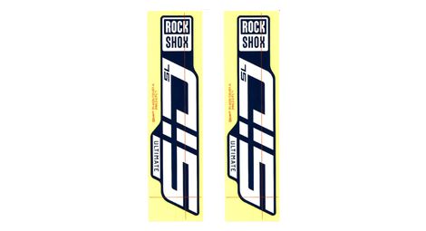 Kit stickers pour fourche rockshox sid sl ultimate 29 blanc bleu