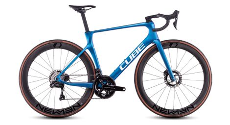 Vélo de Route Cube Agree C:62 SLT Shimano Dura-Ace Di2 12V 700 mm Bleu Nebula 2025 T.56 174/185cm - Produit Reconditionné