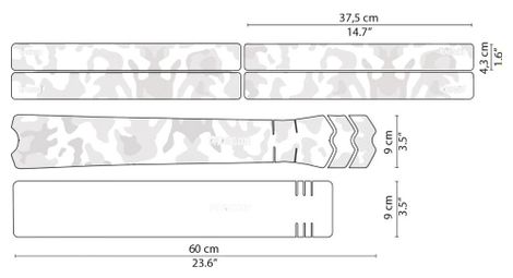Adesivo per telaio dyedbro camo white gloss