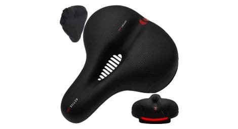 Selle de vélo Comfort Foam Femme/ Homme - Noir - Avec tapis de selle