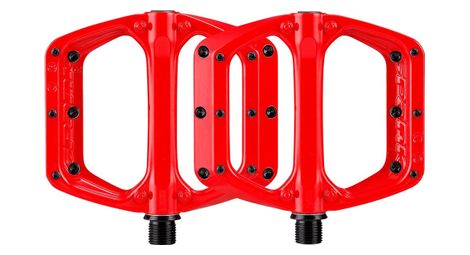 Paires de pédales plates spank spoon dc rouge