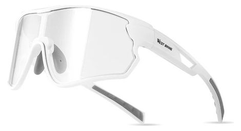 Lunettes de vélo photochromiques anti-vent - blanc