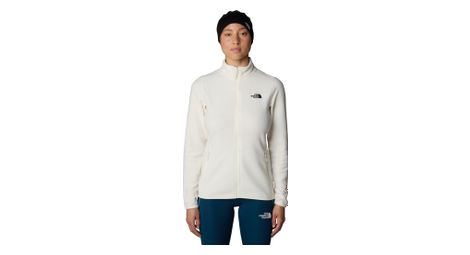 The north face 100 glacier full zip polare donna bianco