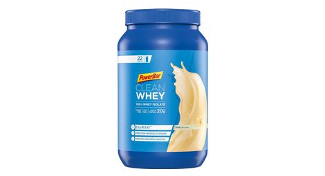 Boisson protéinée powerbar clean whey 100% whey isolate vanille 570 g