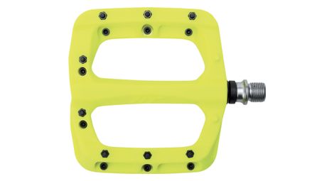 Paire de pedales nylon ht components pa03a jaune fluo