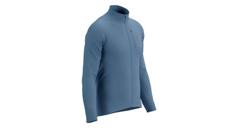 Veste compressport hurricane windproof bleu