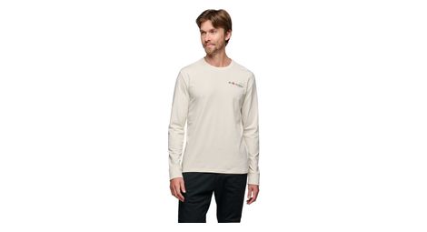 Black diamond heritage wordmark long sleeve t-shirt white xl