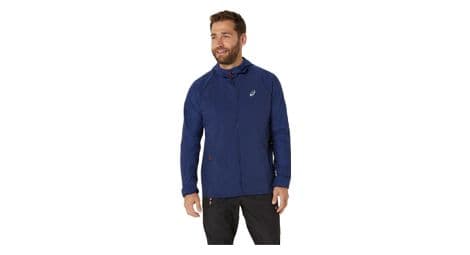 Veste coupe vent asics road packable bleu homme