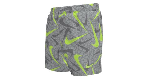 Short de Bain Nike Swim Breaker Pebble AOP 4'' Gris/Vert Garçon