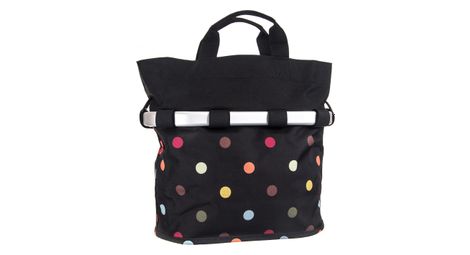 Sacoche klickfix bikebasket oval s dots noir multicouleur