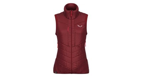 Chaqueta sin mangas para mujer salewa ortles hybrid tirolwool responsive red