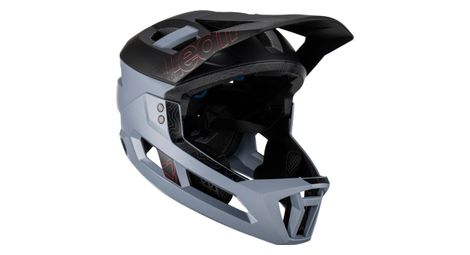 Casque avec mentonnière amovible leatt enduro 3.0 gris