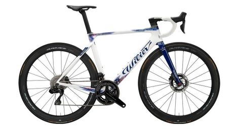 Vélo de route wilier triestina filante slr shimano duraace di2 12v 700 mm blanc bleu groupama-fdj 2024