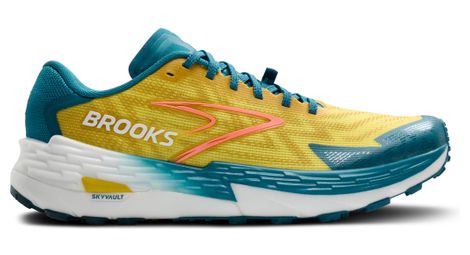 Brooks catamount 4 yellow/blue men's trail shoes