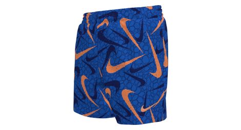 Bañador Nike Swim Breaker Pebble AOP de 4 pulgadas, azul/naranja, para niño