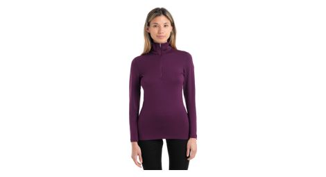 Baselayer femme icebreaker 1 2 zip merinos 260 tech violet