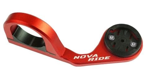 Support de compteur gps nova ride aluminium court pour garmin  wahoo  bryton et hammerhead rouge