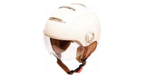 Casque jet vintage marko helmets - unisexe - crème