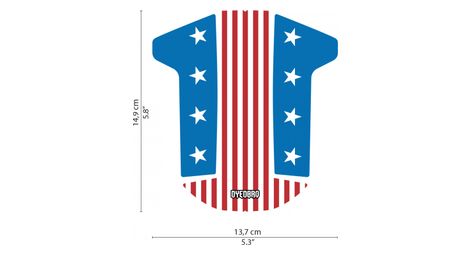 Dyedbro sticker de garde boue american flag (sur commande) rockshox