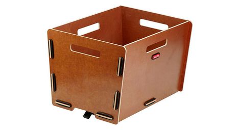 Panier pour porte bagage klickfix radkiste cargo korbklip bois naturel