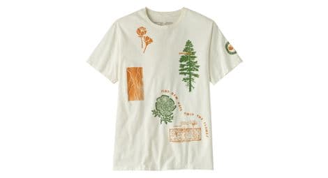 T-shirt unisexe patagonia pyrophytes organic blanc