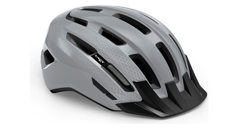 Casque met downtown gris brillant