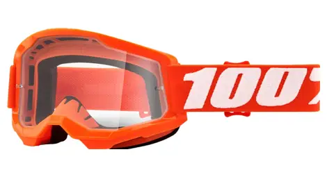 100% strata 2 orange goggle - clear lens